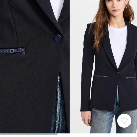 Veronica Beard NAVY Scuba Dickey Jacket - Picture 3 of 11